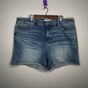 Torrid Stretch Denim Shorts – Size 24 – First at Fit – Raw Hem